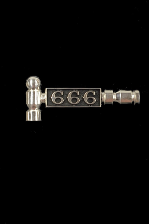 666 Sterling Silver Hammer Pin