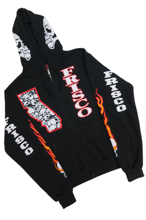 Skulls & Frisco Hooded Zipper Sweatshirt