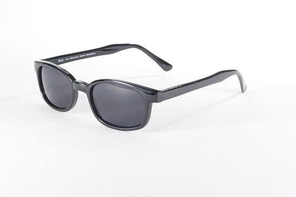 Polarized Men Dark Lens Flat Top Large Black Sunglasses Biker
