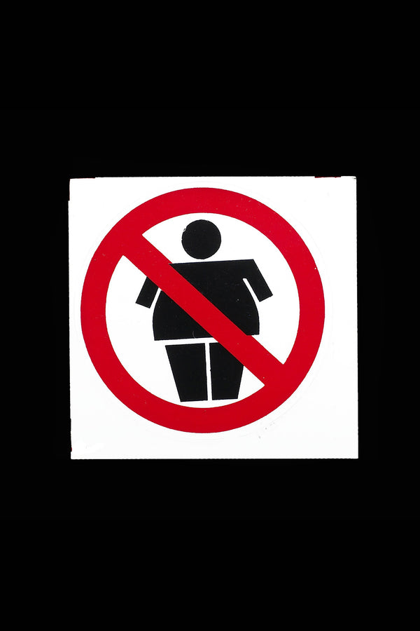 No Fat Guys Sticker