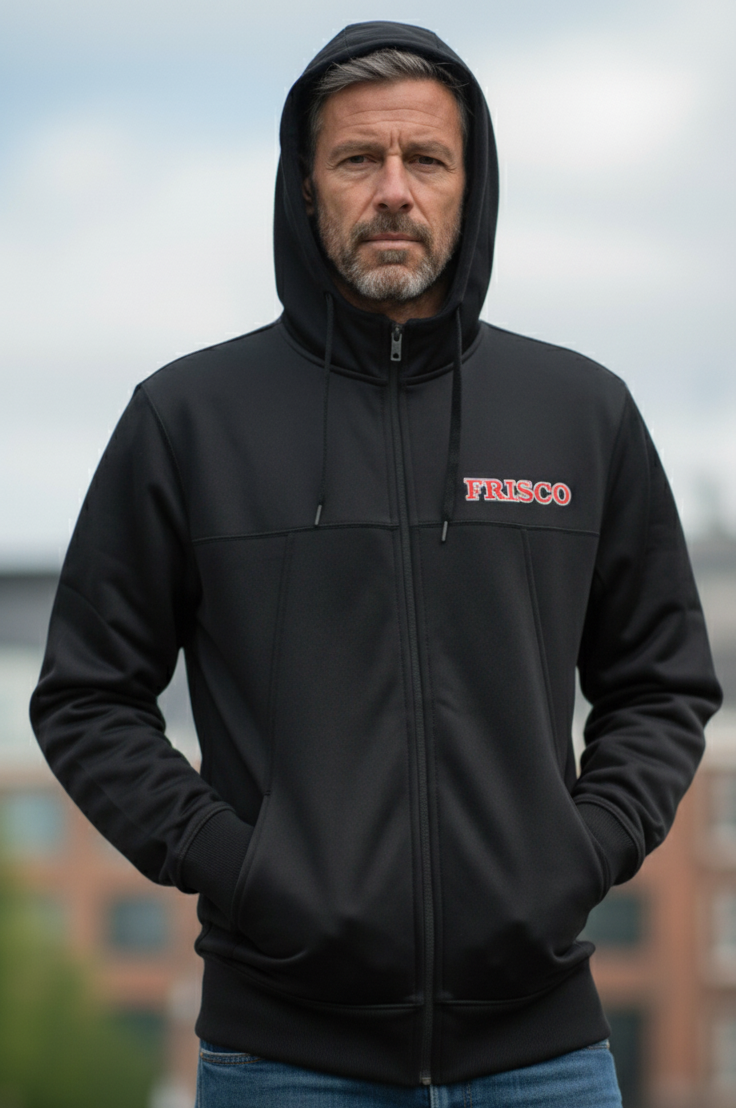 Frisco Hooded Zipper Sweatshirt with Removable Hood