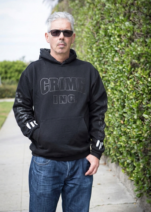 Crime Inc. Black on Black Men's Hooded Sweatshirt
