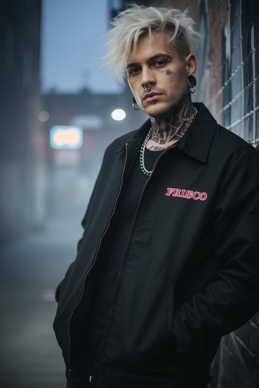 Frisco Embroidered Men's Lined Mechanics Jacket