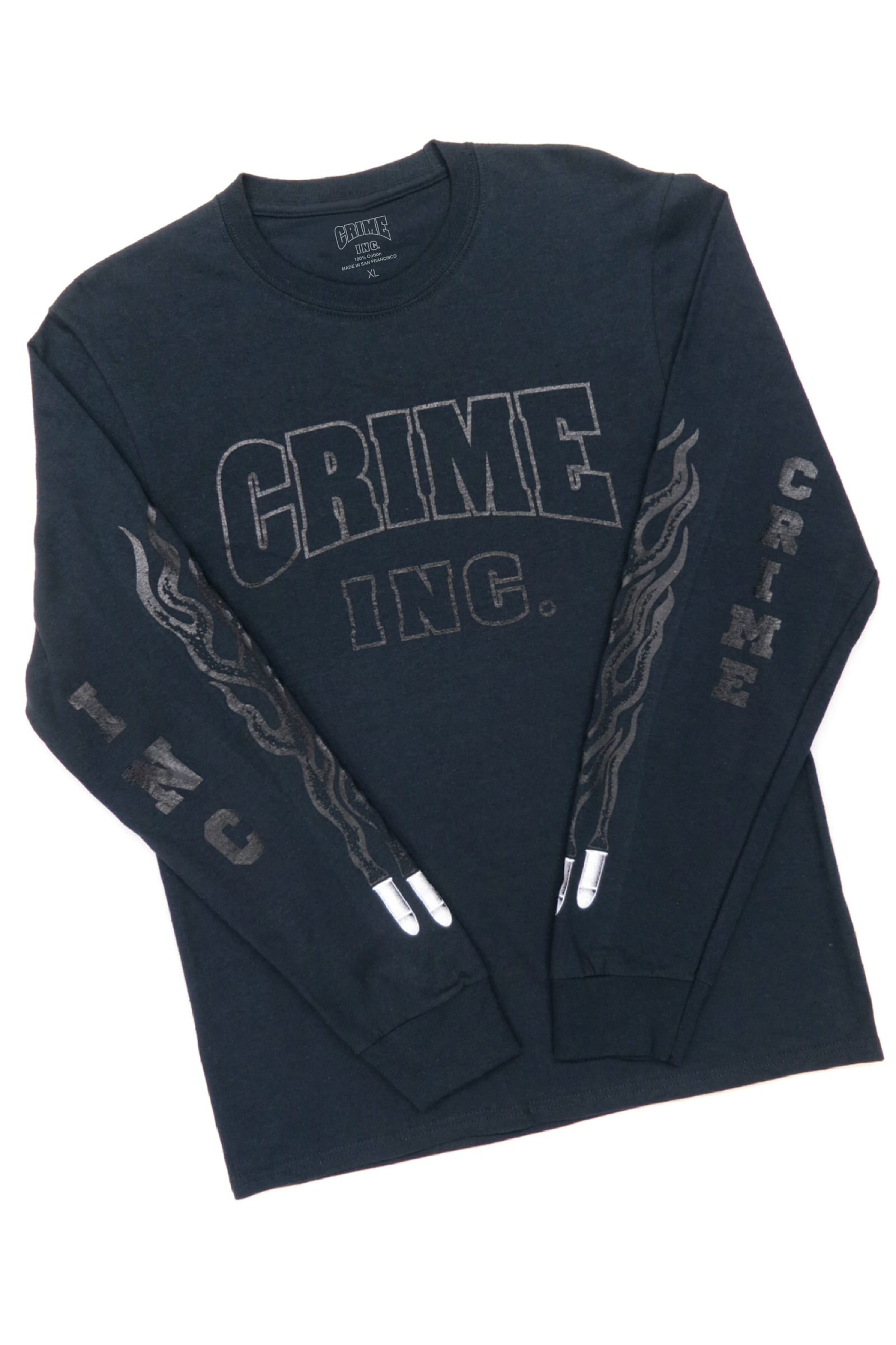 Crime Inc. Black on Black Men's Long Sleeve