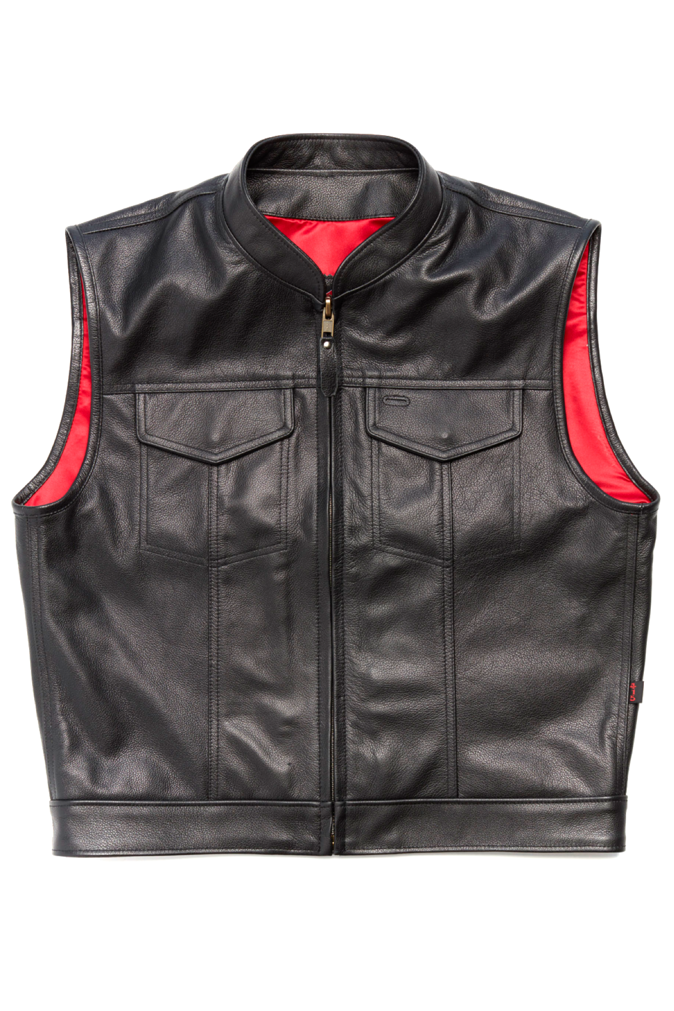 415 Leather Club Style Zipper Vest (With Collar) - 415 Clothing, Inc. 415 Leather Club Style Zipper Vest (With Collar) - 415 Clothing, Inc.