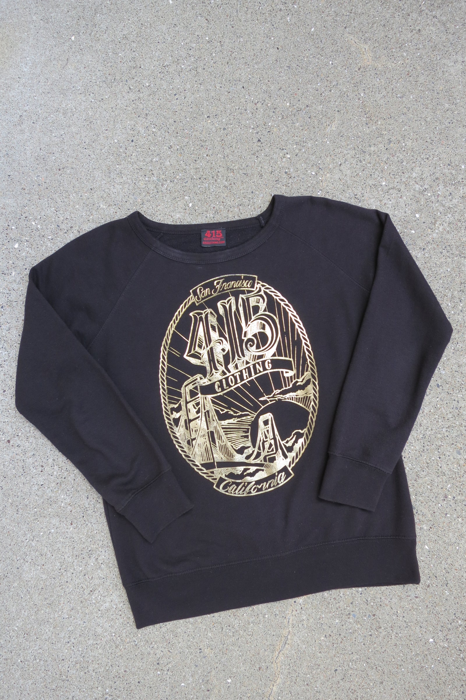 San Francisco 415 Bridge Gold Foil Unisex Crewneck