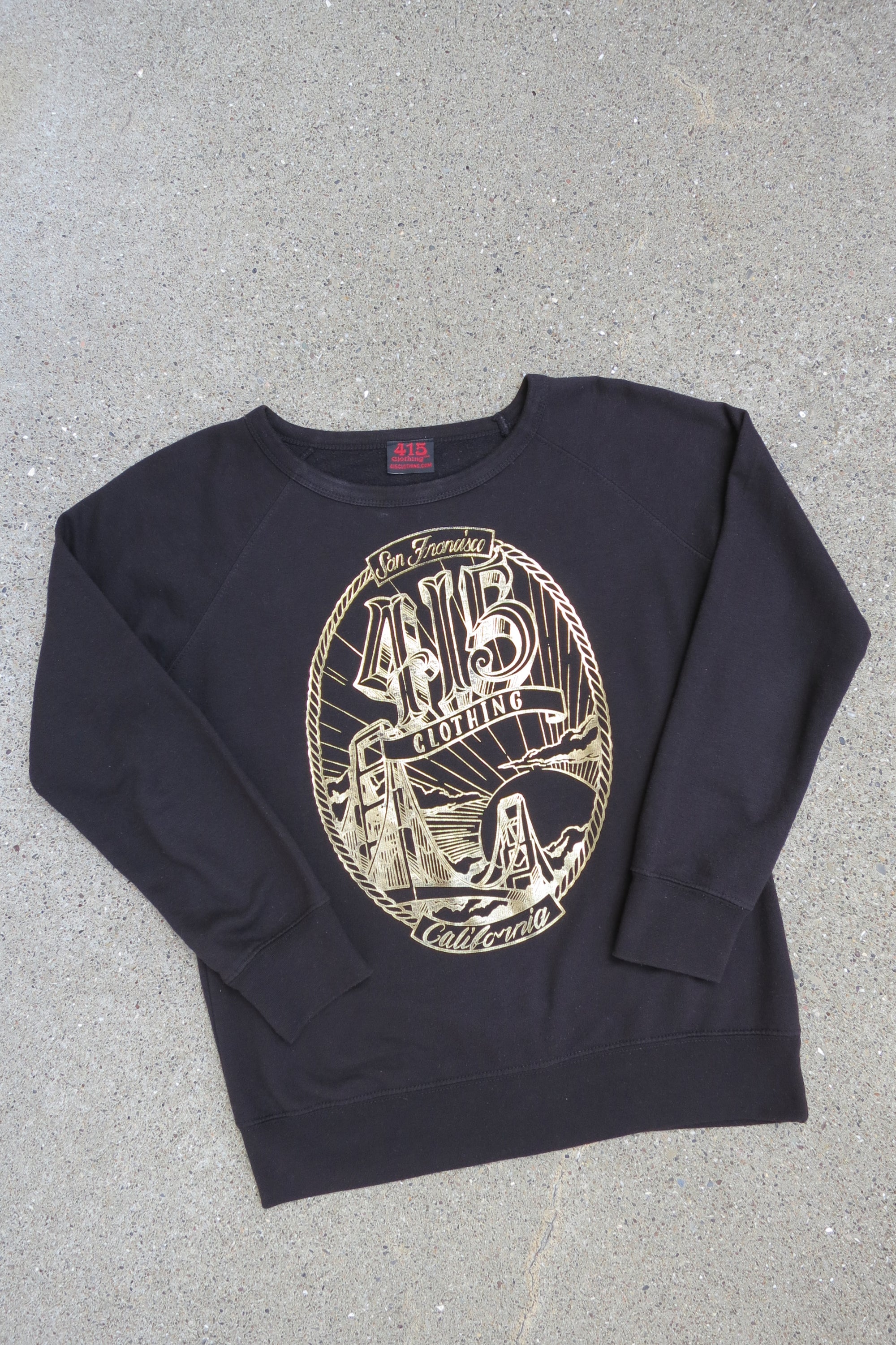 San Francisco 415 Bridge Gold Foil Unisex Crewneck
