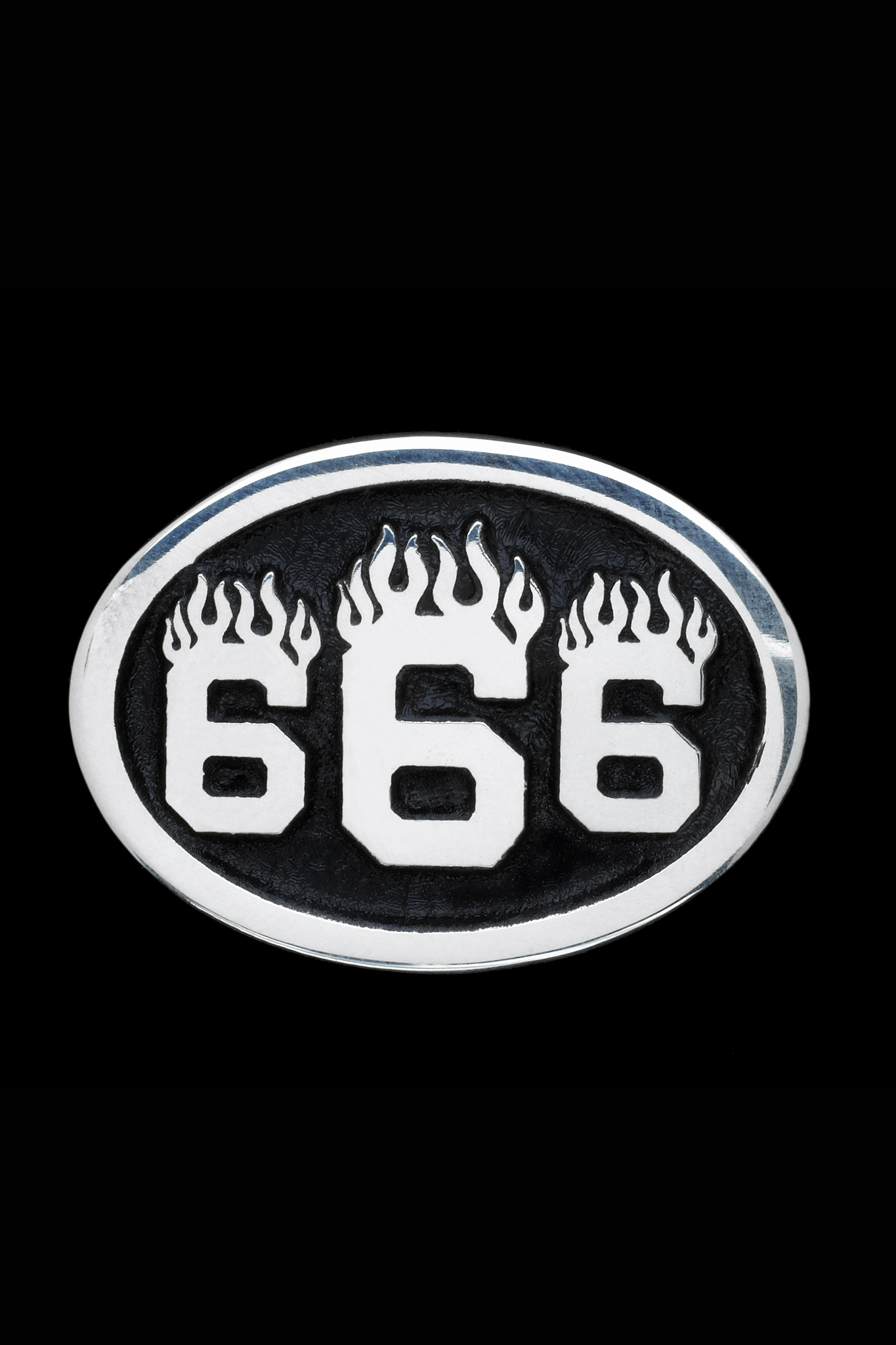 666 Sterling Silver Pin