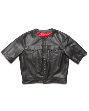 415 Leather 3/4 Sleeve Vest/Jacket