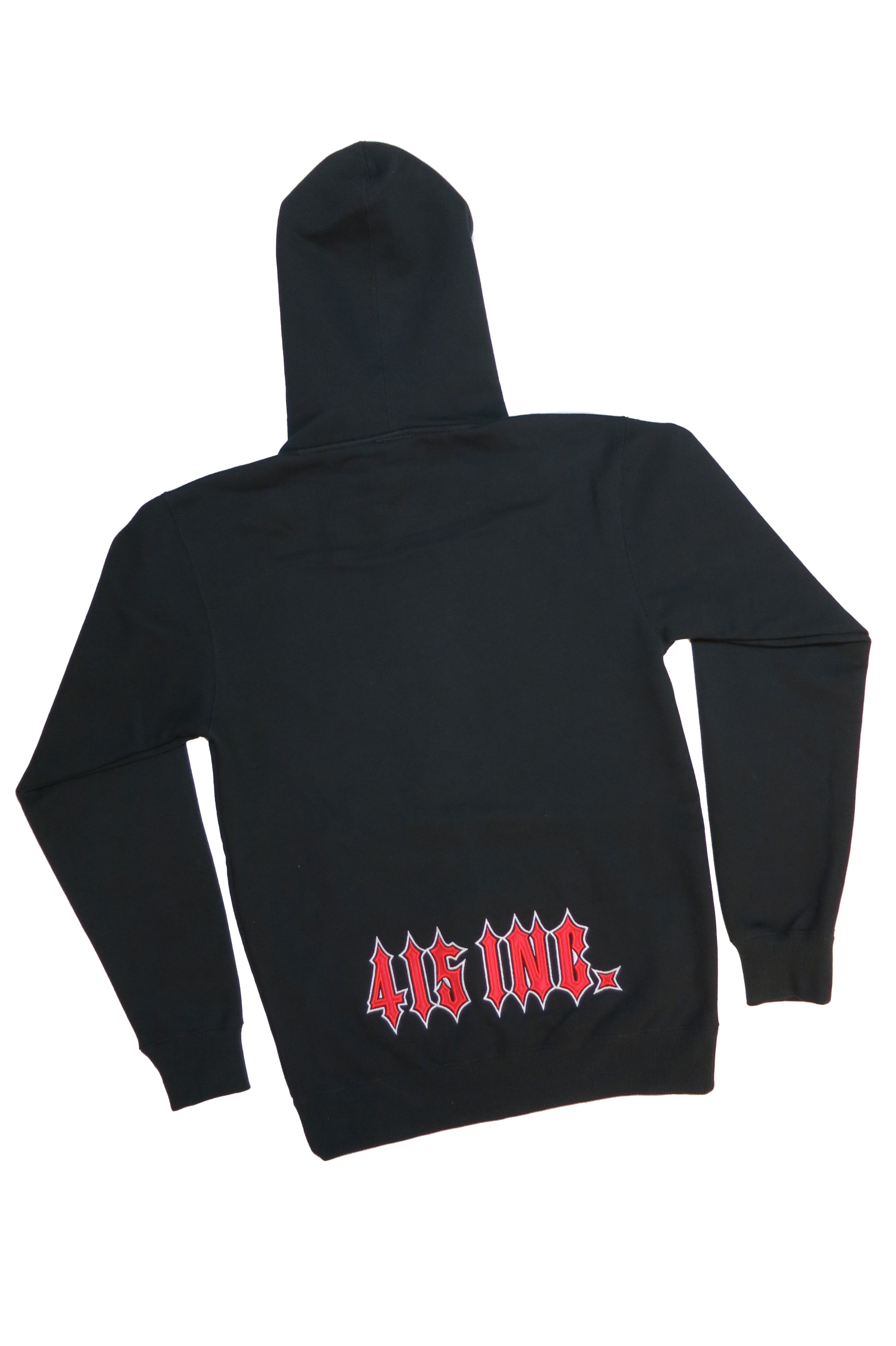 Hooded Spikey - Embroidered Frisco Sweatshirt 415 Clothing, Zipper