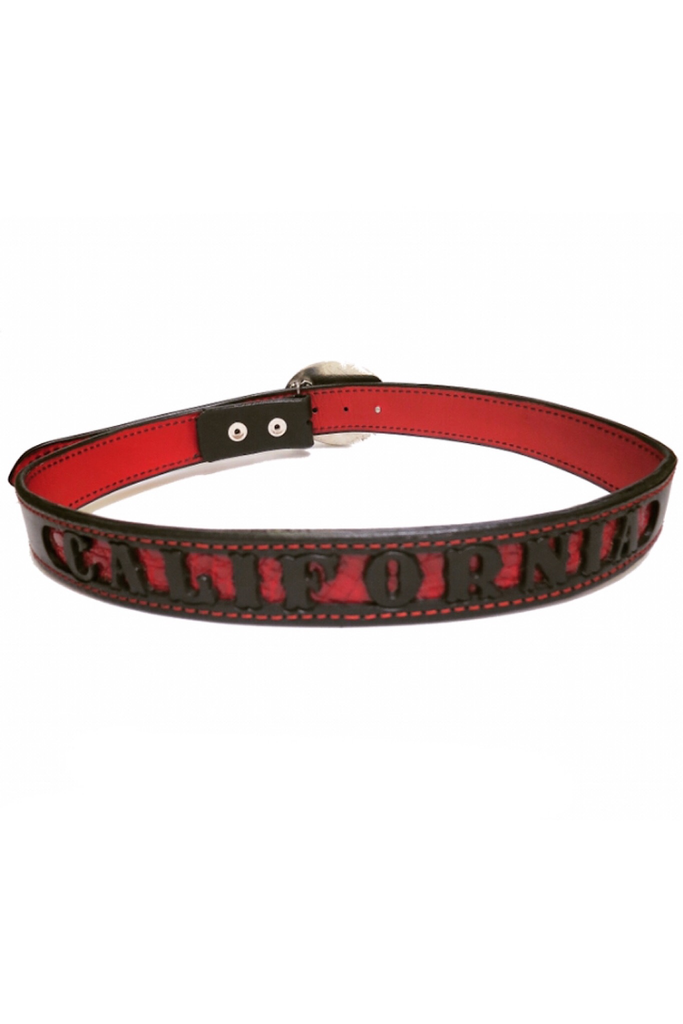 Hand painted leather belt California 36.5\