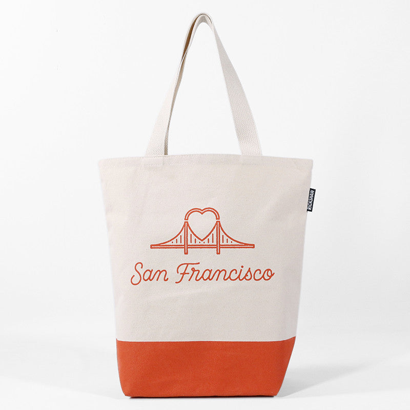 SF Bridge Heart Tote Bag