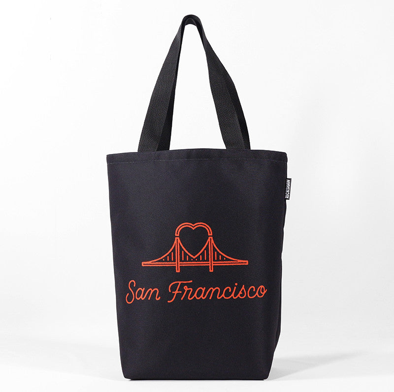 SF Bridge Heart Tote Bag
