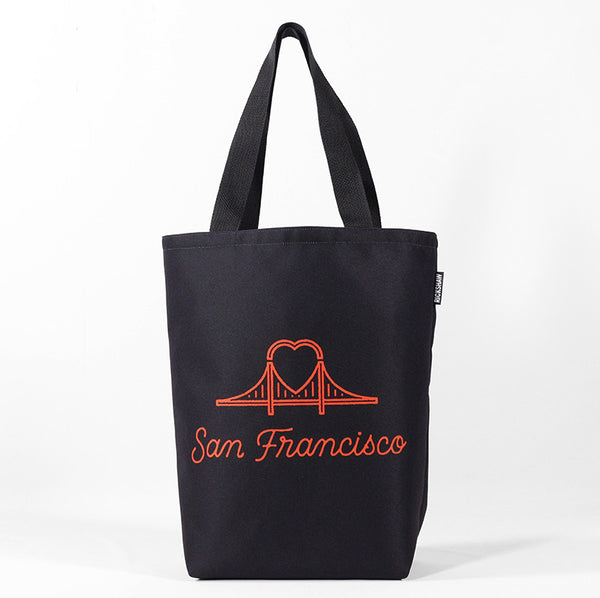 SF Bridge Heart Tote Bag