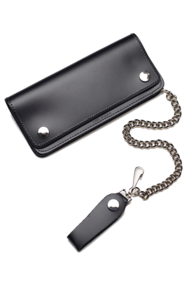Classic Chain Leather Wallet 8"