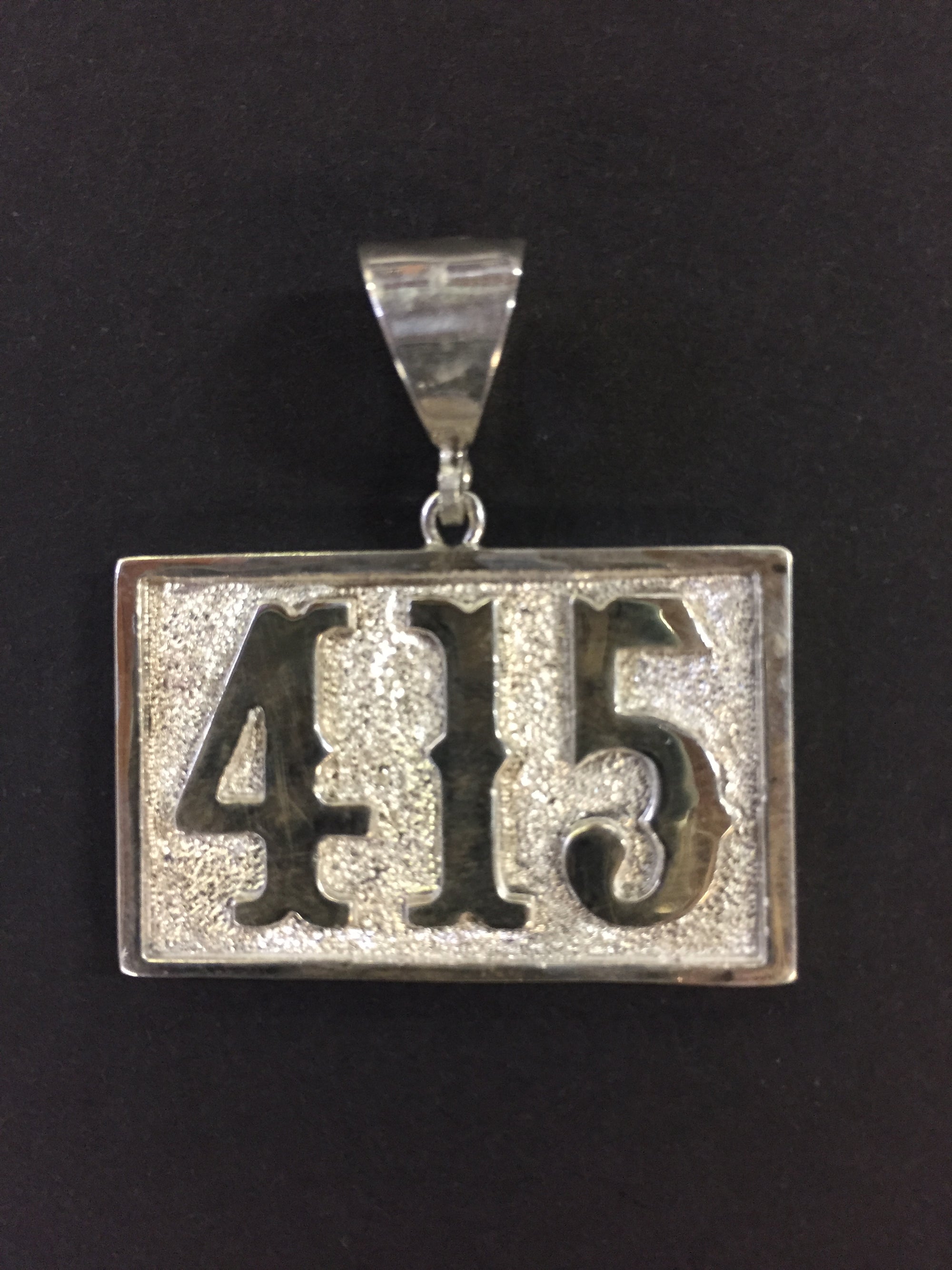 Large 415 Silver Pendant